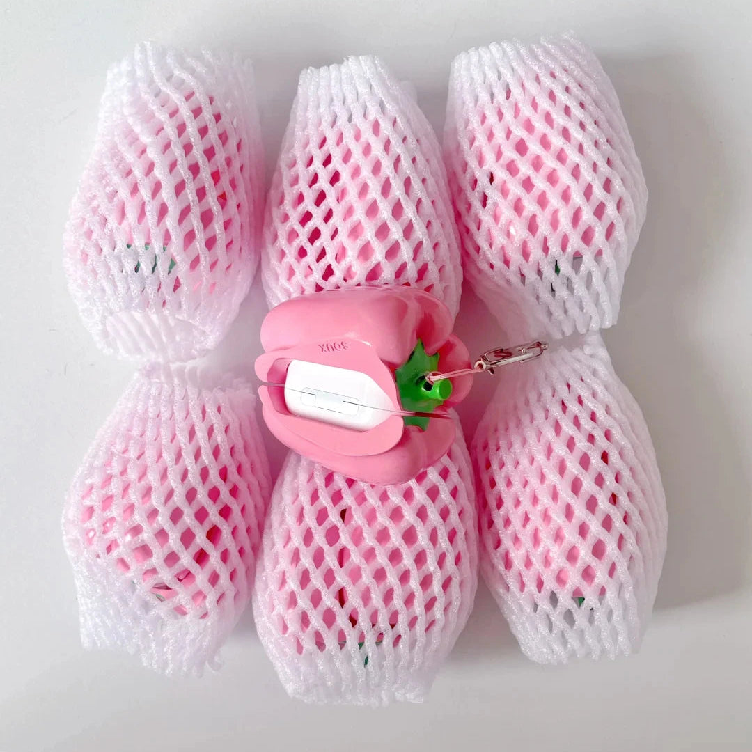 Pink Sweet Pepper Creative AirPods Case Protective Shell