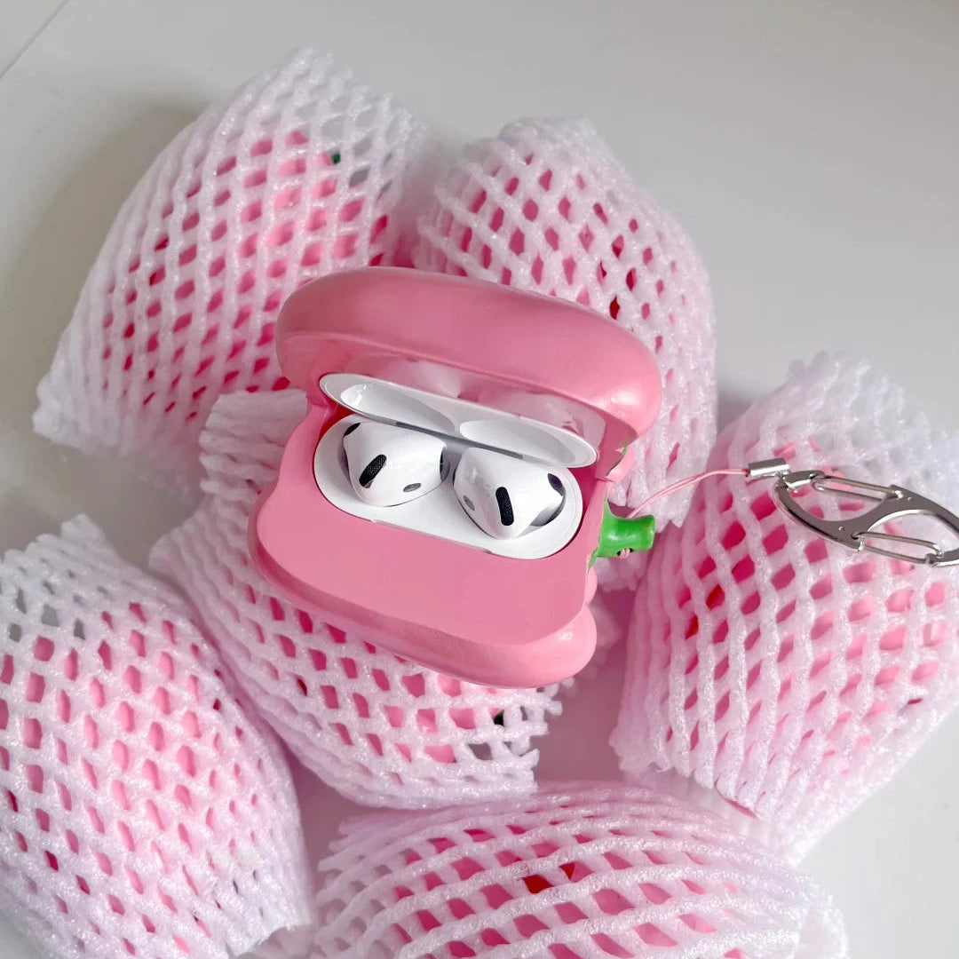 Pink Sweet Pepper Creative AirPods Case Protective Shell