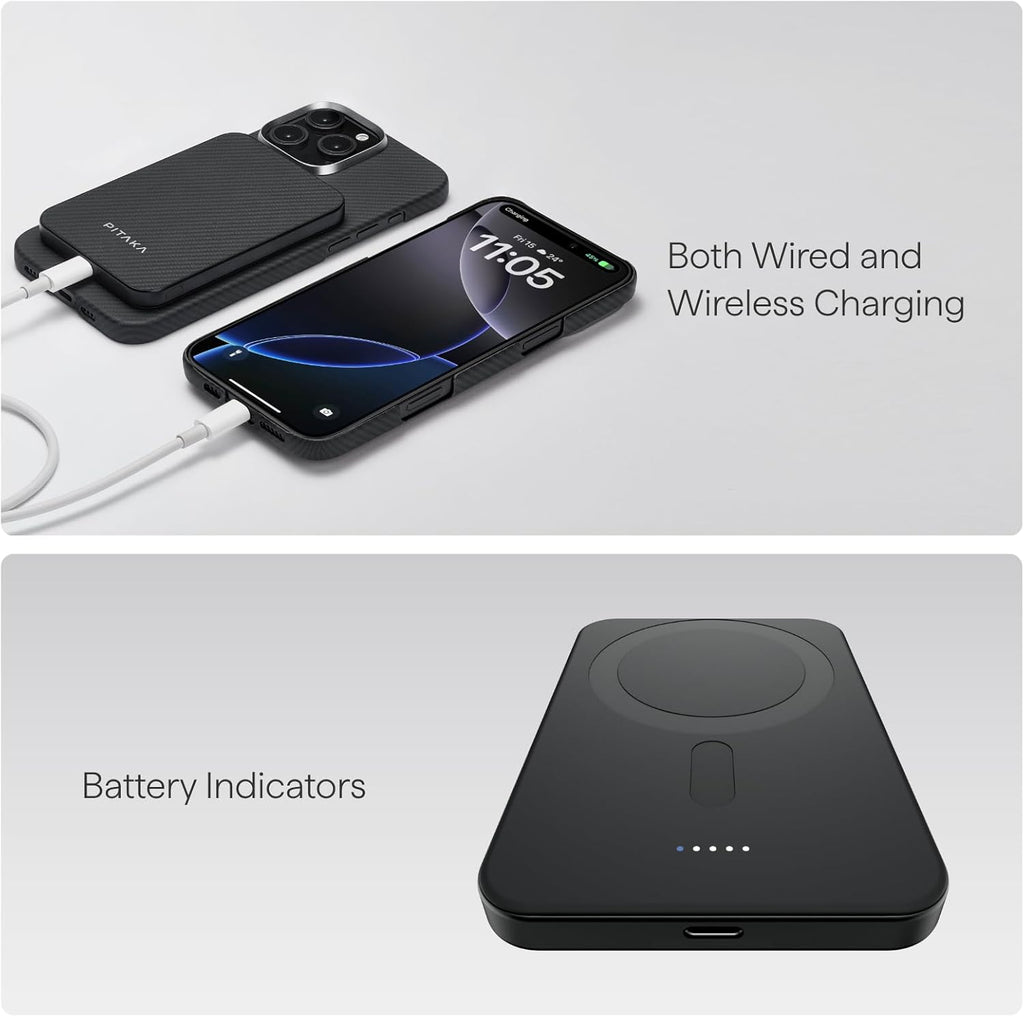 PITAKA Aramid Fiber Magnetic Power Bank 5000mAh