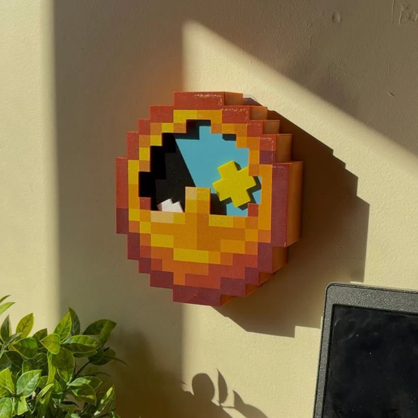 Minecraft Pixel Art Wall Clock