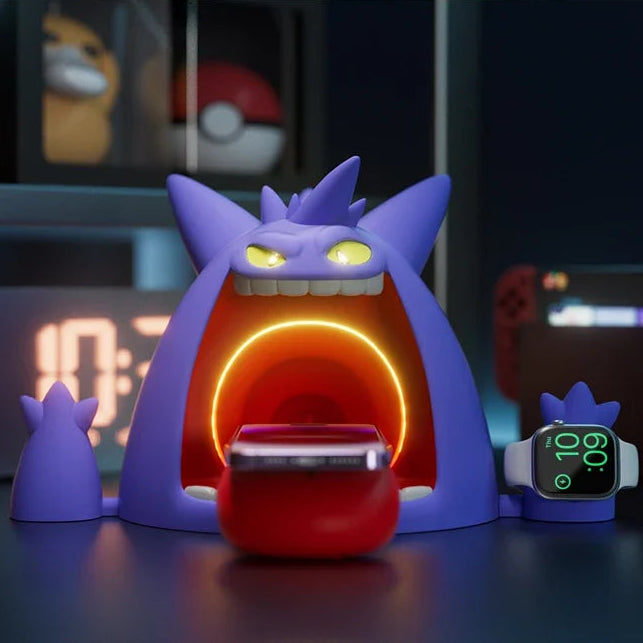 Pokémon Gengar 3-in-1 Wireless Charging Station with LED