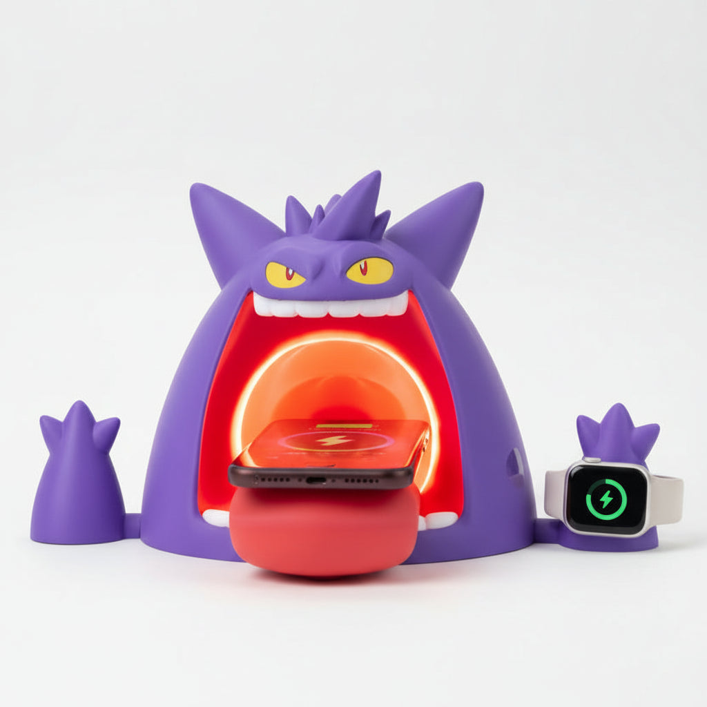 Pokémon Gengar 3-in-1 Wireless Charging Station with LED