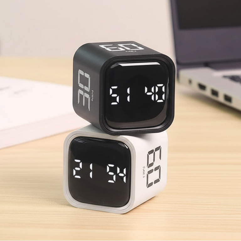 Digital Cube Timer Flip Countdown with Gravity Sensor