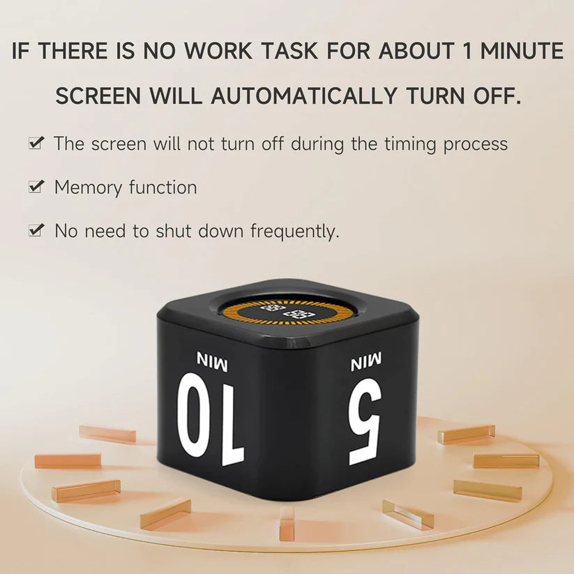 Digital Cube Timer Flip Countdown with Gravity Sensor