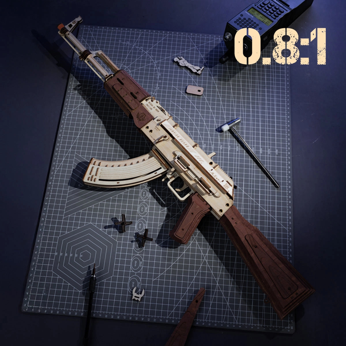 AK-47 Assault Rifle Gun Toy 3D Wooden Puzzle