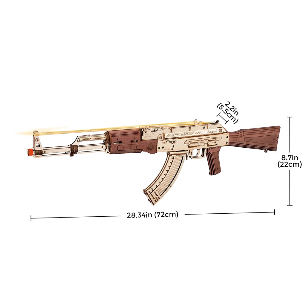 AK-47 Assault Rifle Gun Toy 3D Wooden Puzzle
