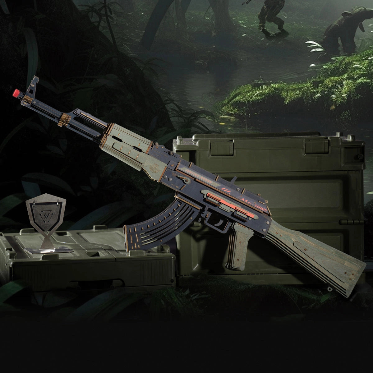 AK-47 Assault Rifle Gun Toy 3D Wooden Puzzle