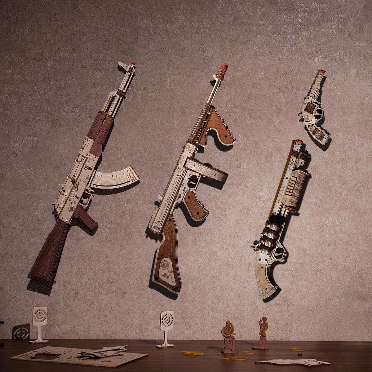 AK-47 Assault Rifle Gun Toy 3D Wooden Puzzle