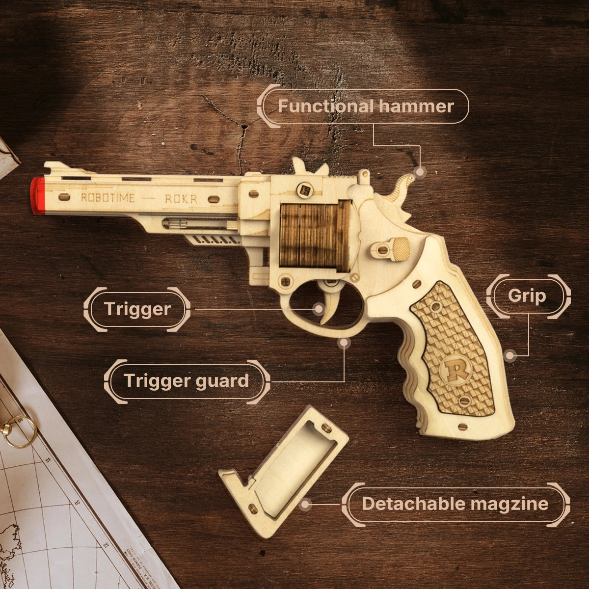 Corsac M60 Justice Guard Wooden Toy Gun