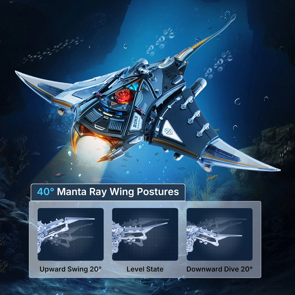Manta Ray Mechanical 3D Puzzle Kit
