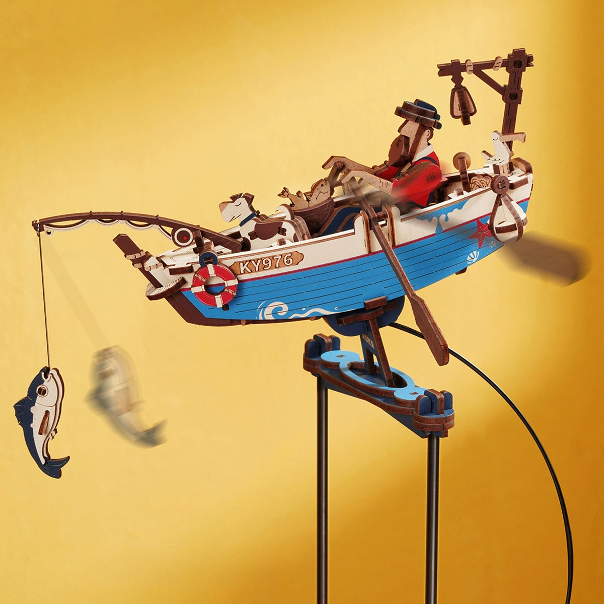 Sky Captain & Ocean Fisher Pendulum Toys 3D Wooden Puzzles
