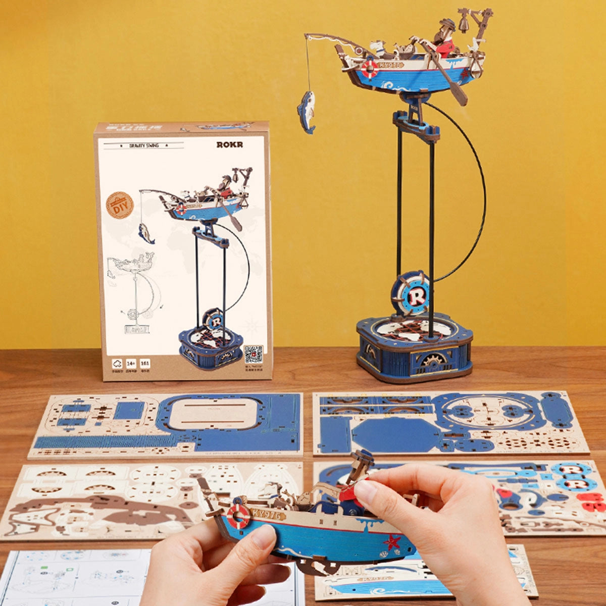 Sky Captain & Ocean Fisher Pendulum Toys 3D Wooden Puzzles