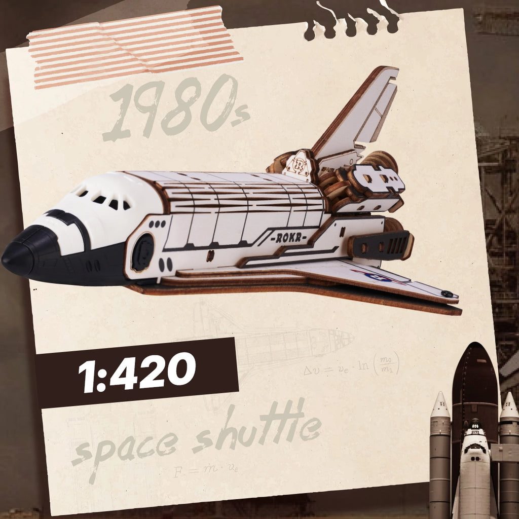 Space Shuttle Wooden 3D Puzzle Kit