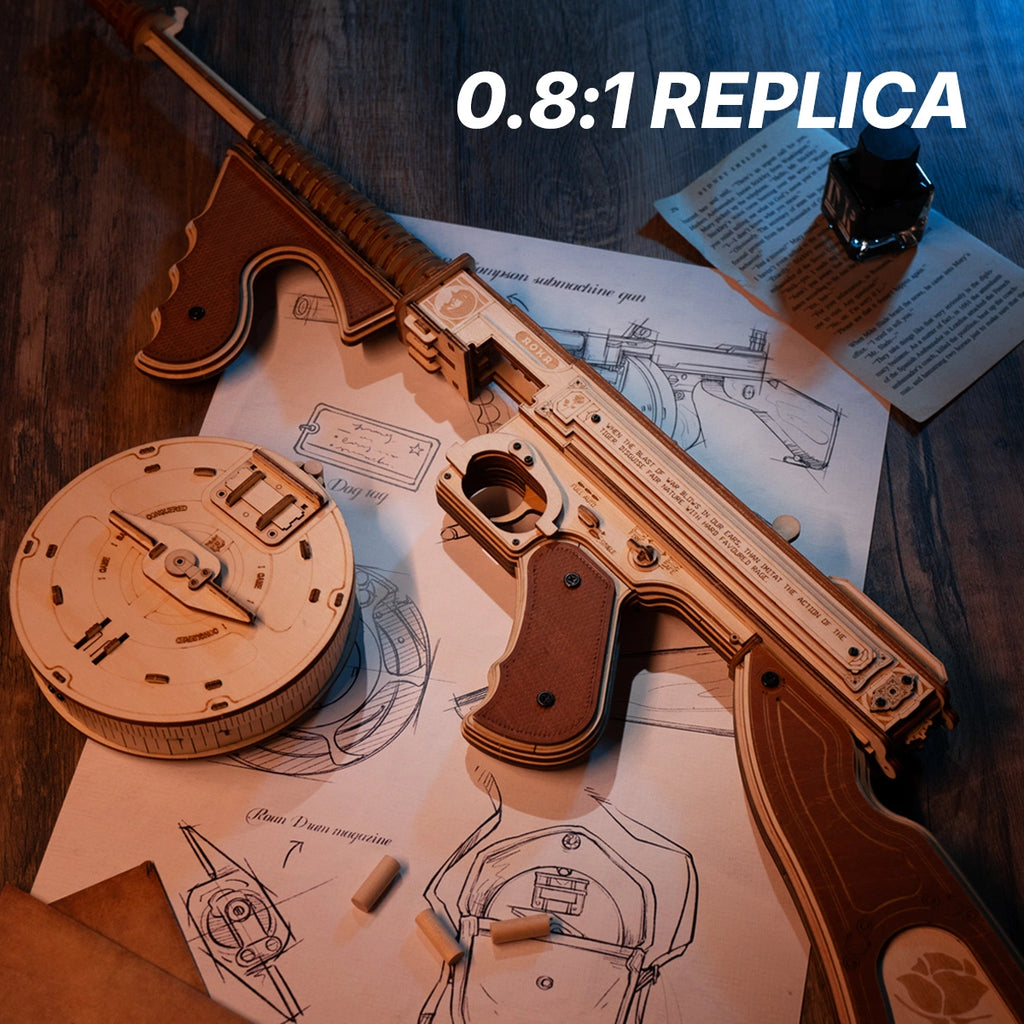 Thompson Submachine Gun Toy 3D Wooden Puzzle