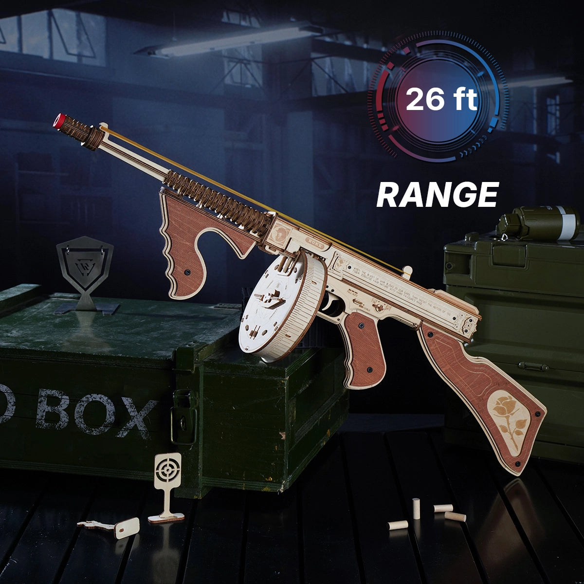 Thompson Submachine Gun Toy 3D Wooden Puzzle