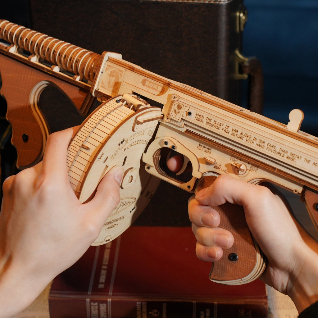 Thompson Submachine Gun Toy 3D Wooden Puzzle