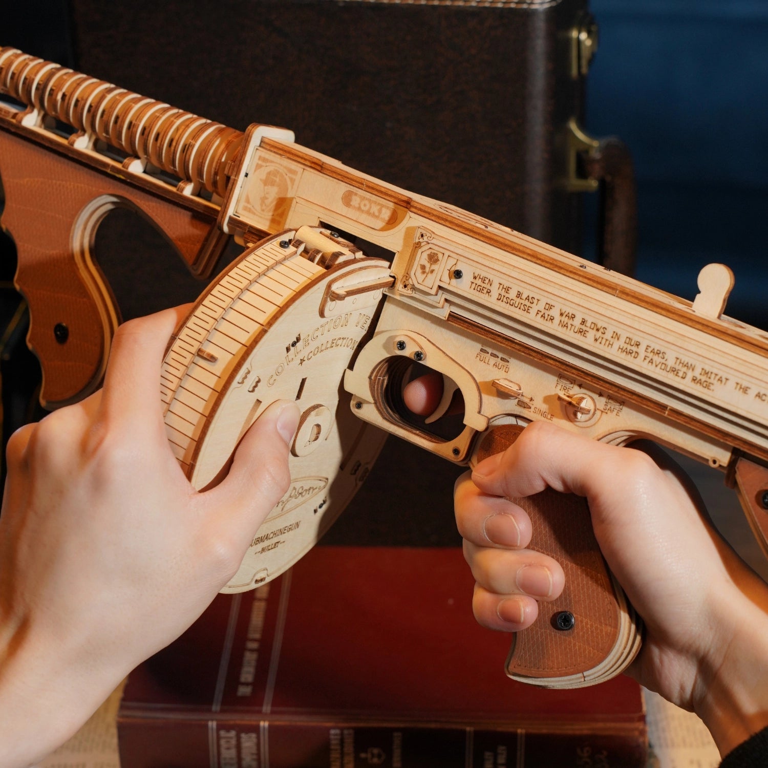 Thompson Submachine Gun Toy 3D Wooden Puzzle