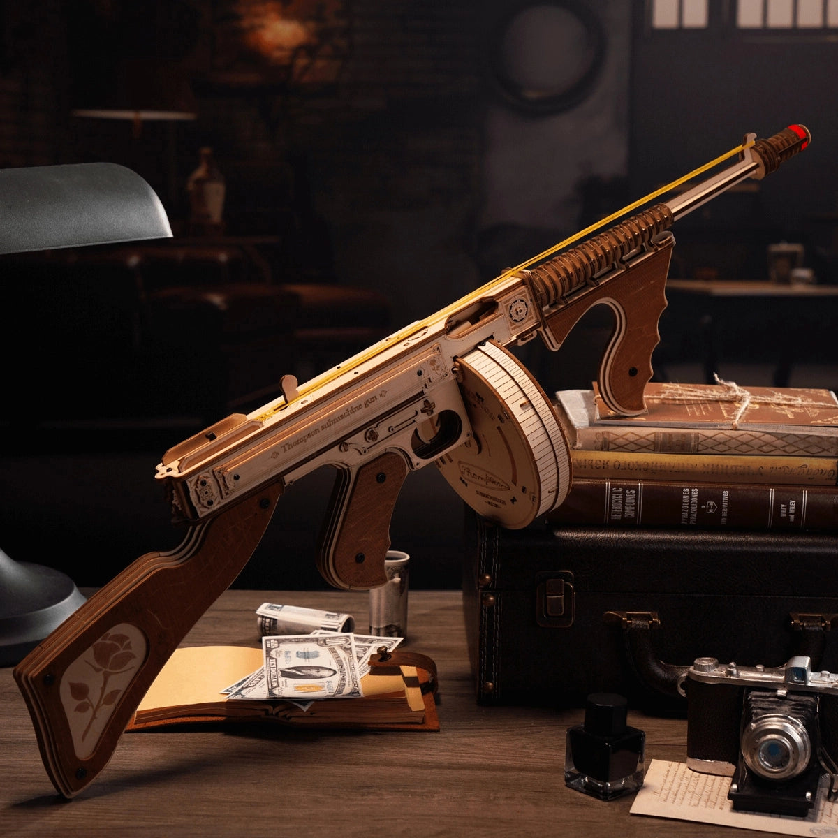 Thompson Submachine Gun Toy 3D Wooden Puzzle