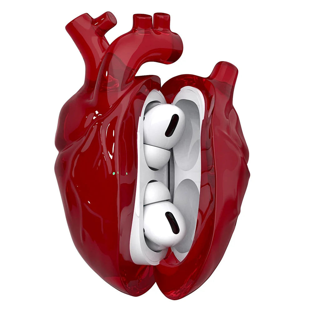 Anatomical Heart AirPods Case - 3D Liquid Silicone Design