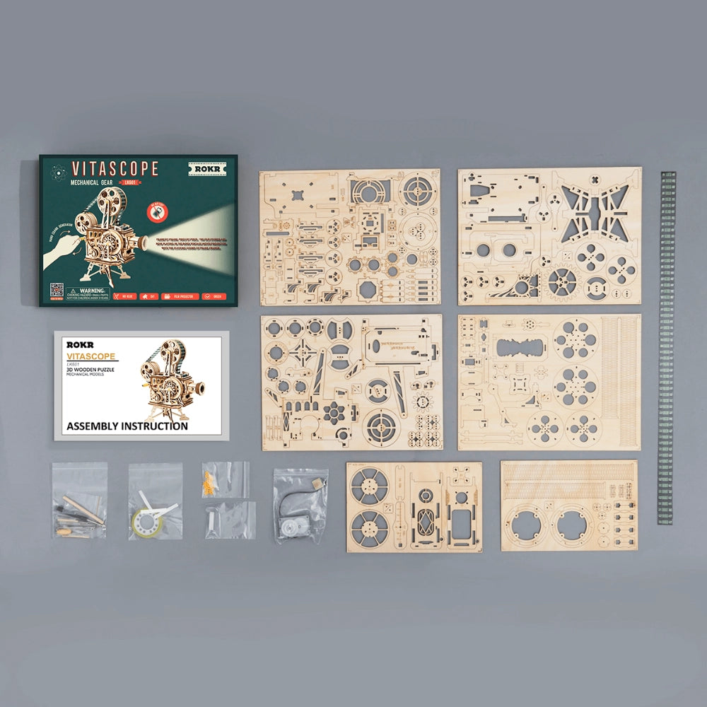 Vitascope Vintage Film Projector 3D Wooden Puzzle