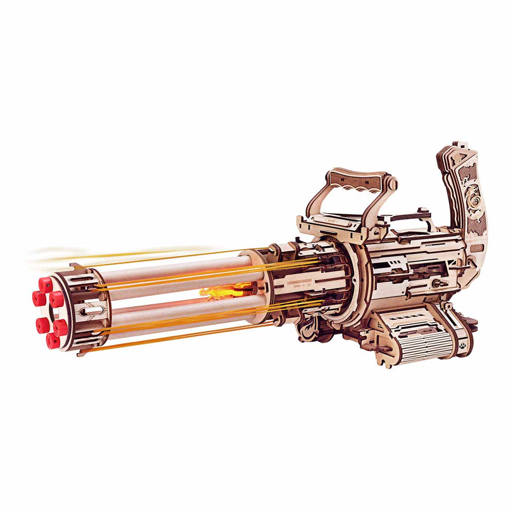 Rotating-Barrel Machine Gun 3D Wooden Puzzle