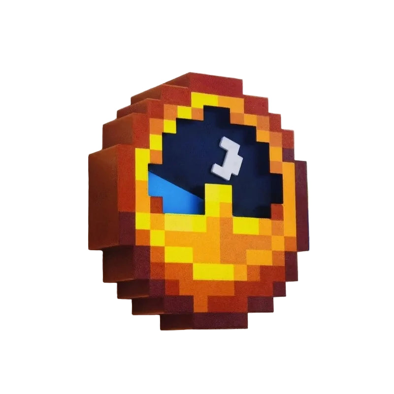 Minecraft Pixel Art Wall Clock