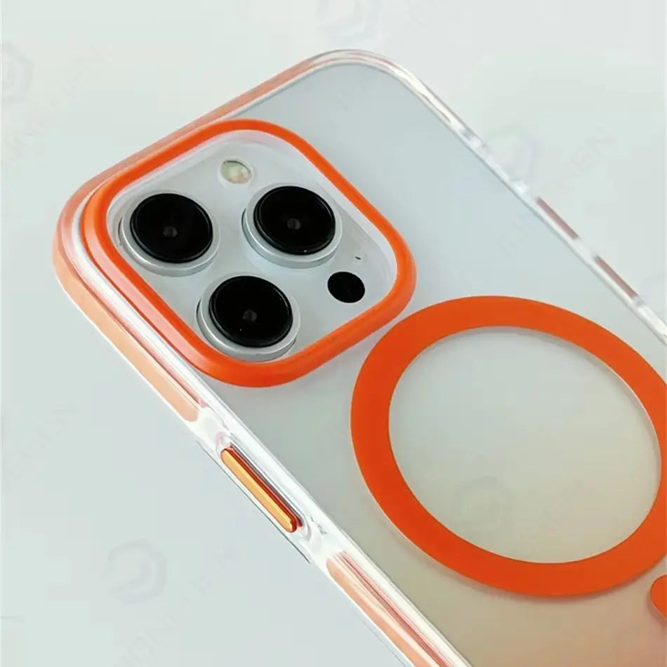 Luxury Case Matte Clear Magnetic Shockproof for iPhone