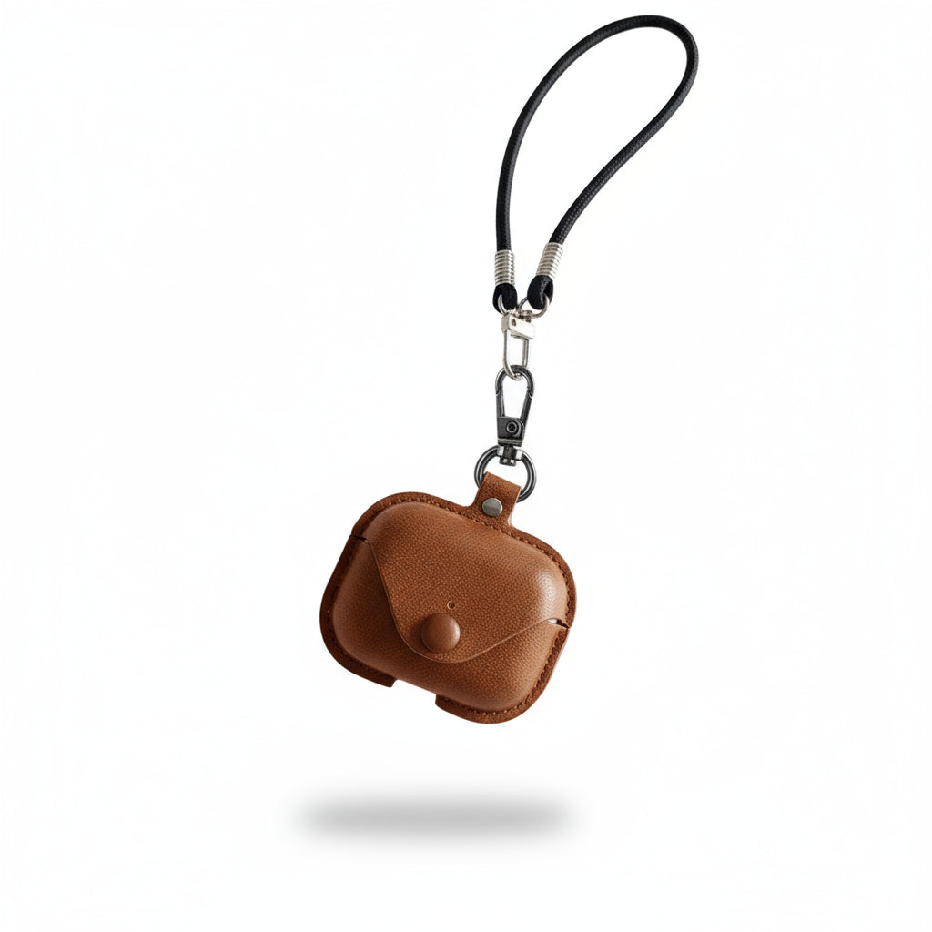 Premium Leather AirPods Case with Lanyard