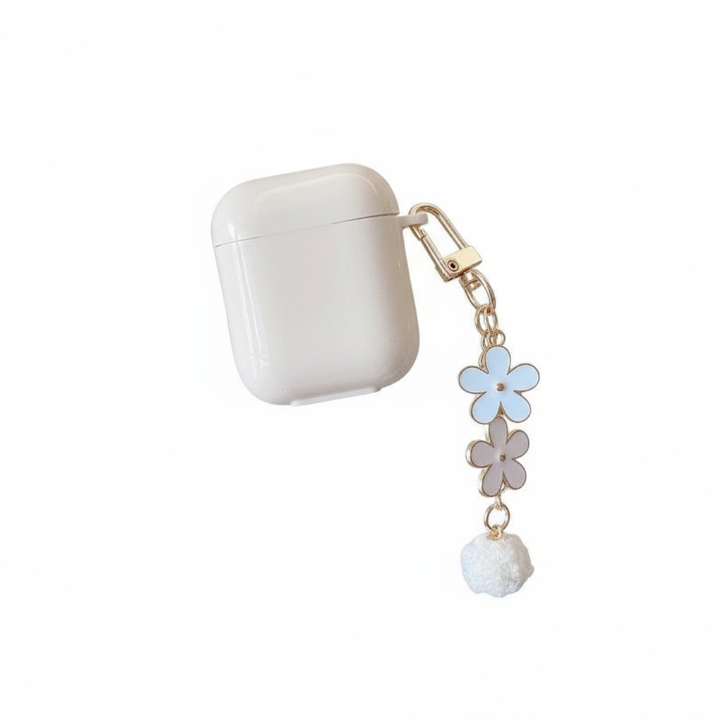 Luxury Flower AirPods Case with Keychain