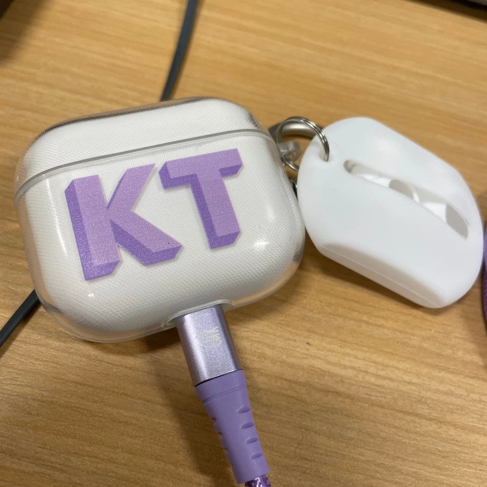 Personalized Rainbow Monogram AirPods Case Custom Initial