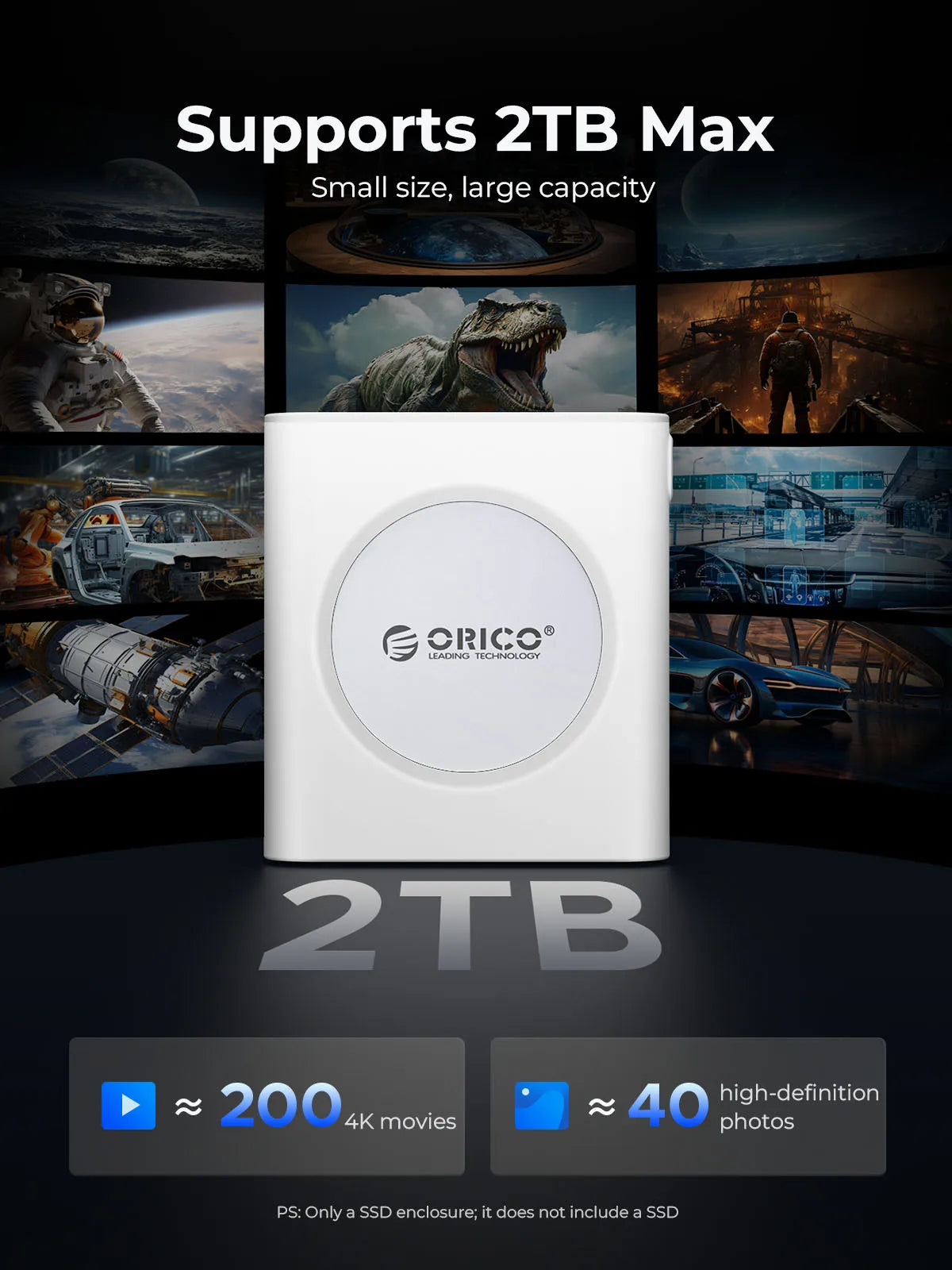 ORICO M.2 2230 NVMe SSD Enclosure USB C 3.2 Gen 2 Type-C