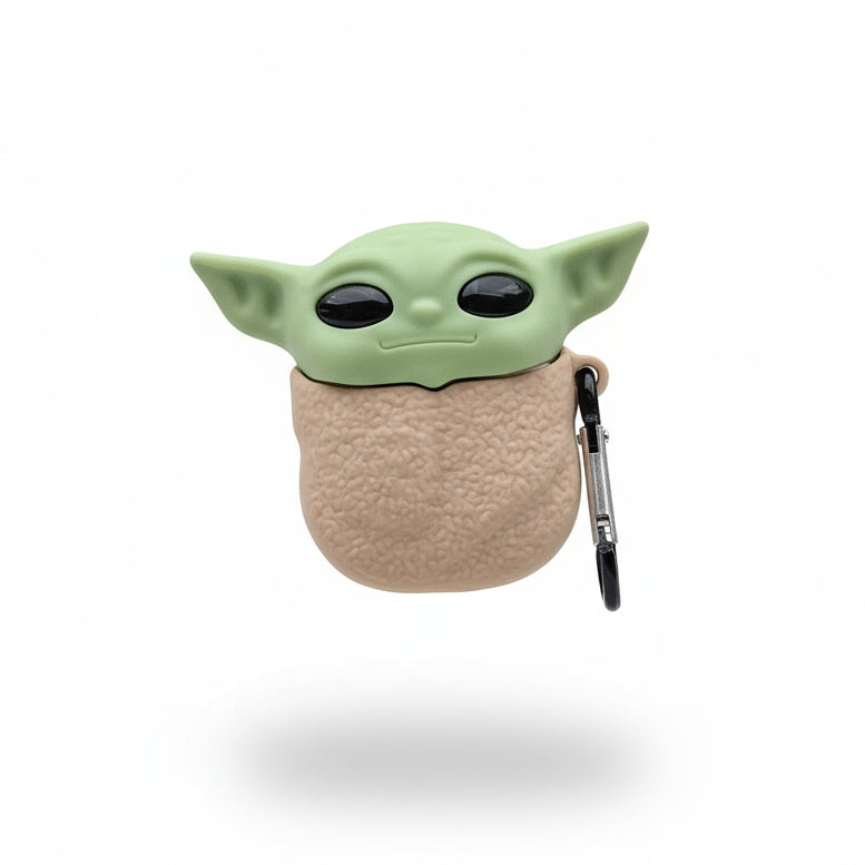 3D Cartoon Character AirPods Case Yoda Silicone