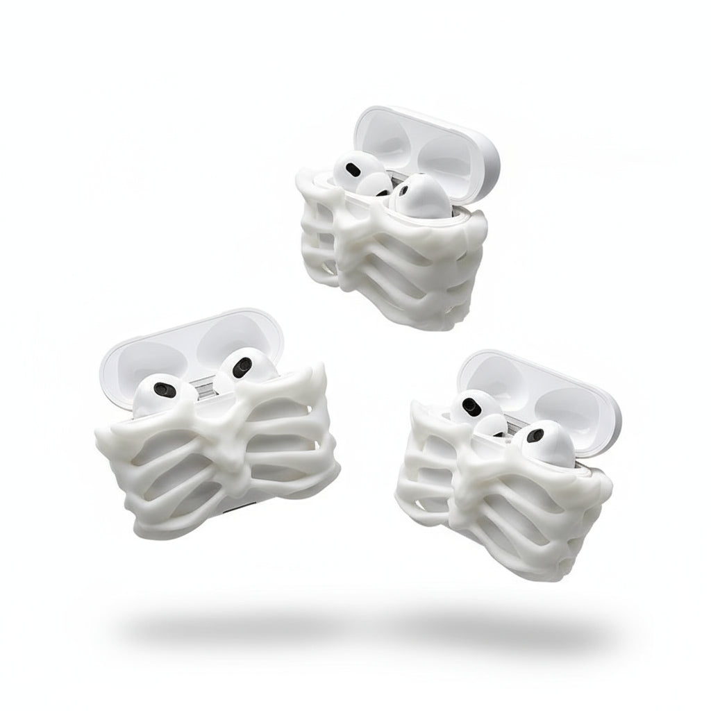 Metal Skeleton AirPods Case 3D Openwork Design