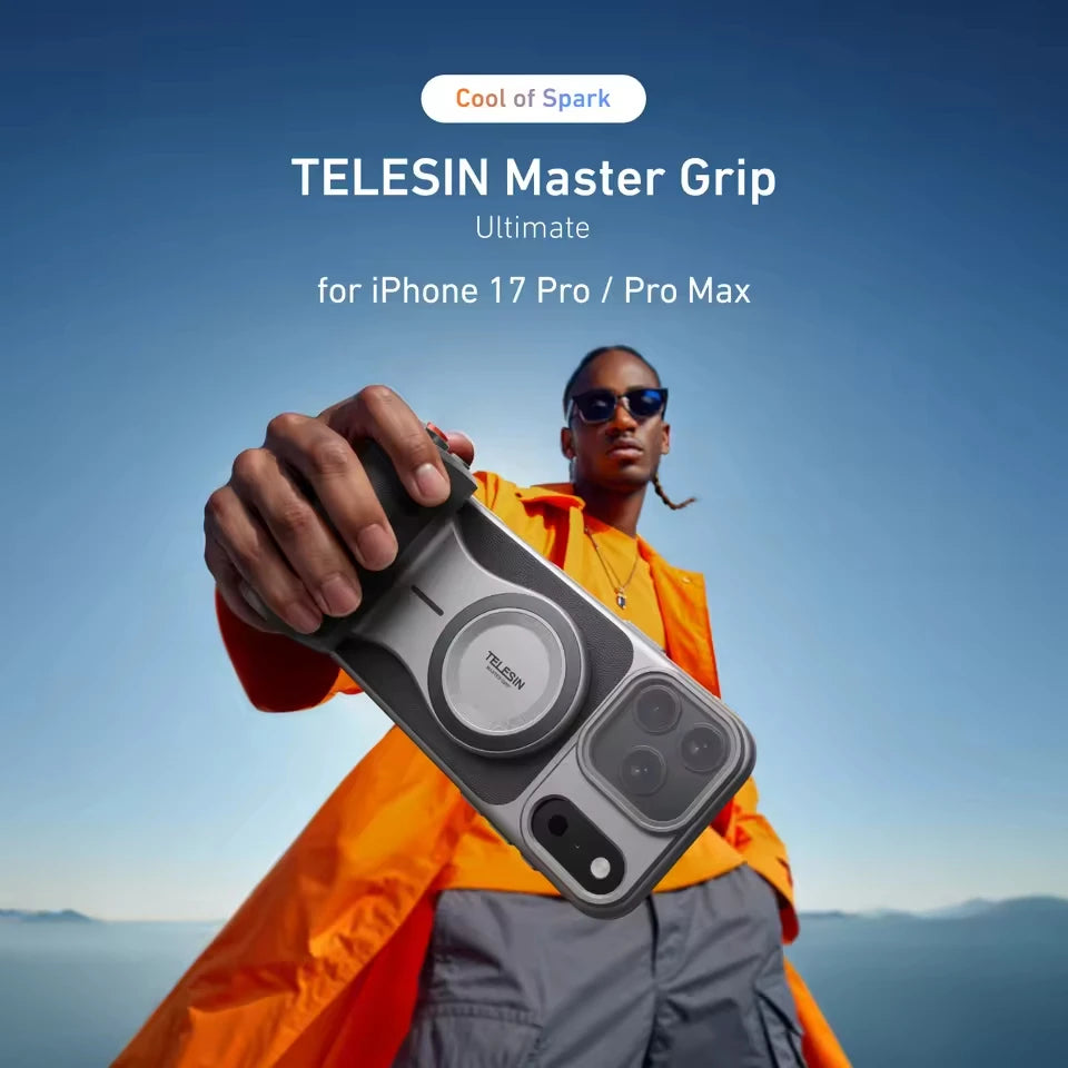 TELESIN Master Grip Kit for iPhone 17 Pro/Max Magnetic Case