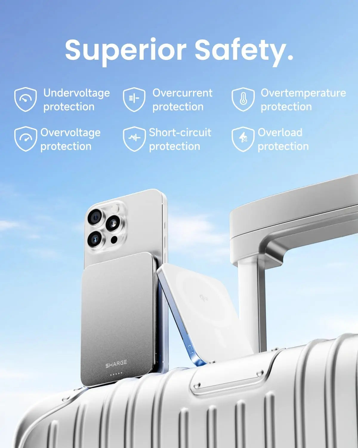 SHARGE AeroMag Magsafe Power Bank Slim Qi2