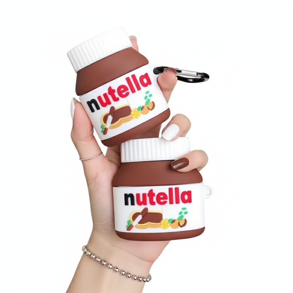 3D Nutella Bottle AirPods Case Silicone
