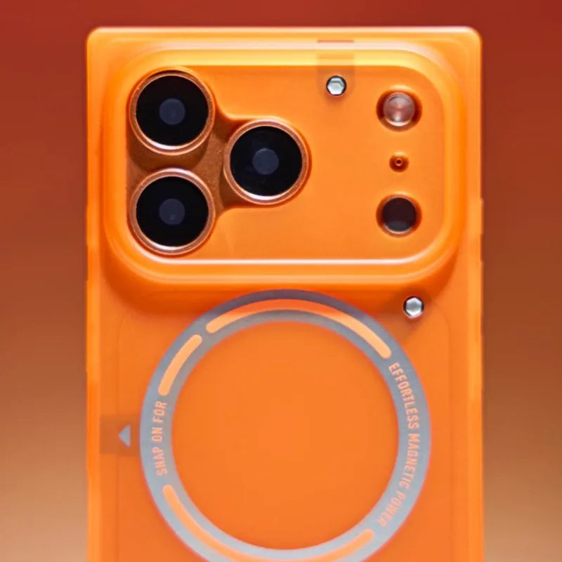 Wakcas Matte Semi-Transparent Magnetic Square Case for iPhone 17 Series