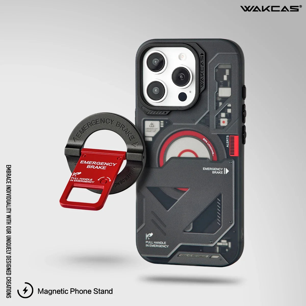 Wakcas Black Emergency Panel iPhone Case