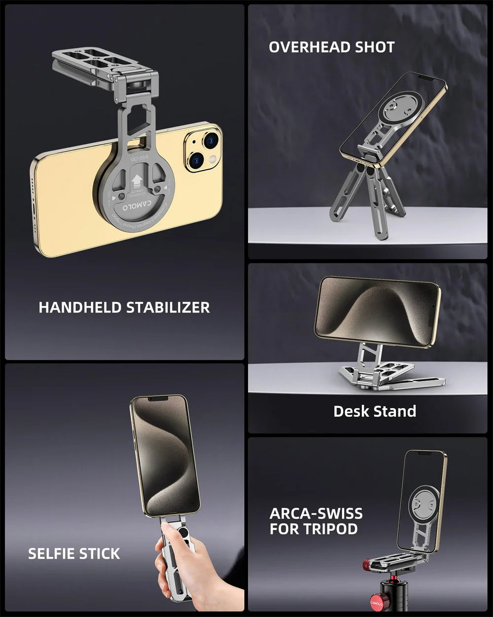 Foldable Magsafe iPad iPhone Holder Tripod