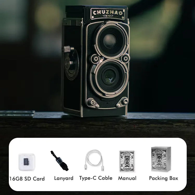 CHUZHAO Mini Retro Digital TLR Camera