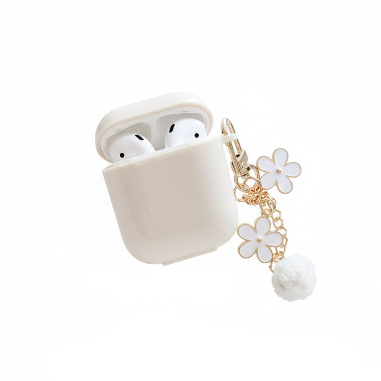 Luxury Flower AirPods Case with Keychain