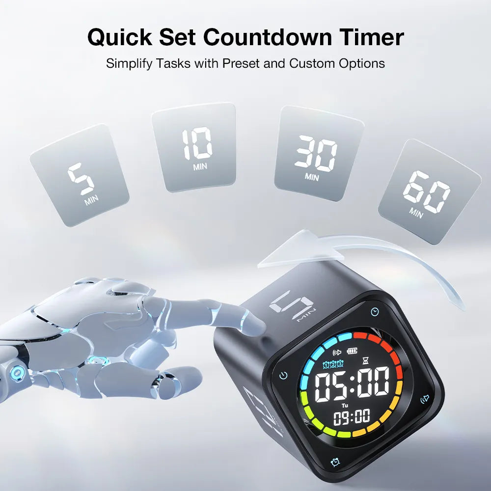 TK3 Pomodoro Timer Cube Desk Productivity Timer
