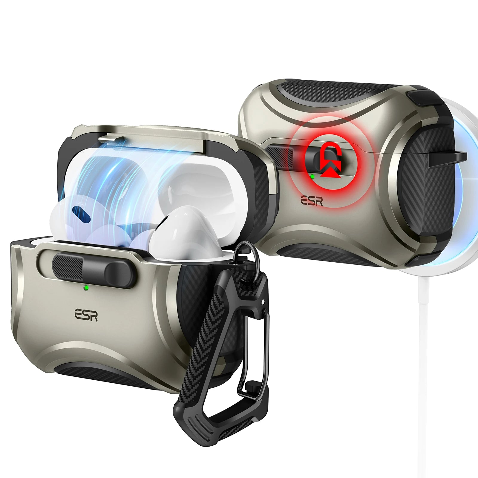 ESR Cyber FlickLock Magnetic AirPods Case
