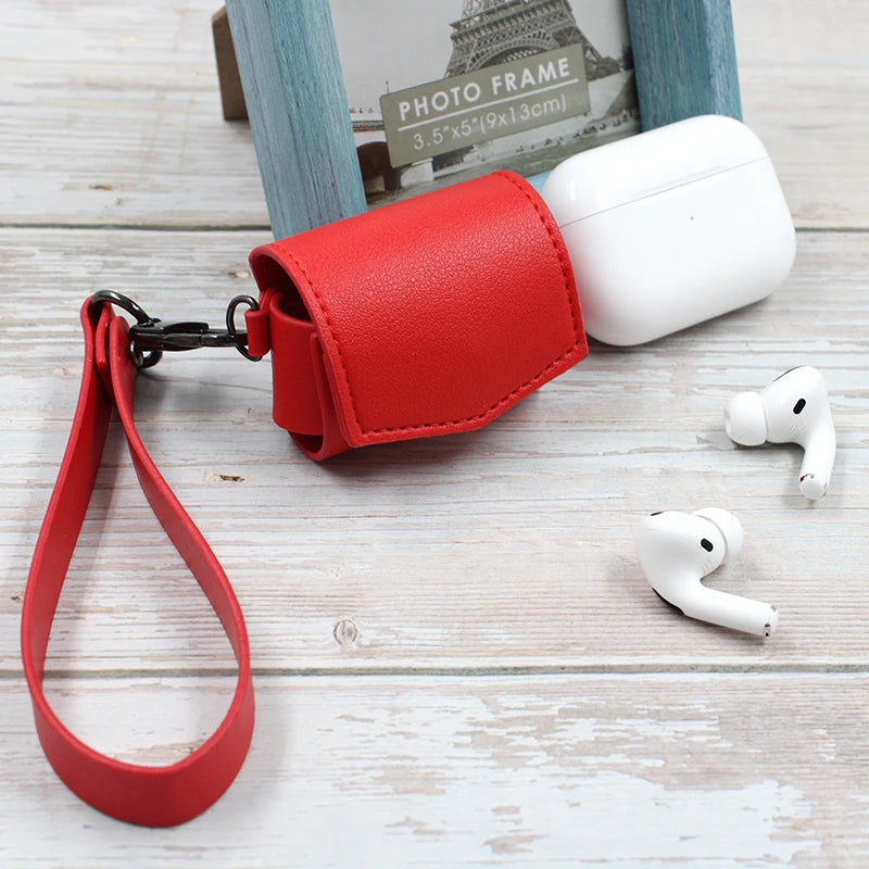 Premium Leather AirPods Pro Case with Wrist Strap
