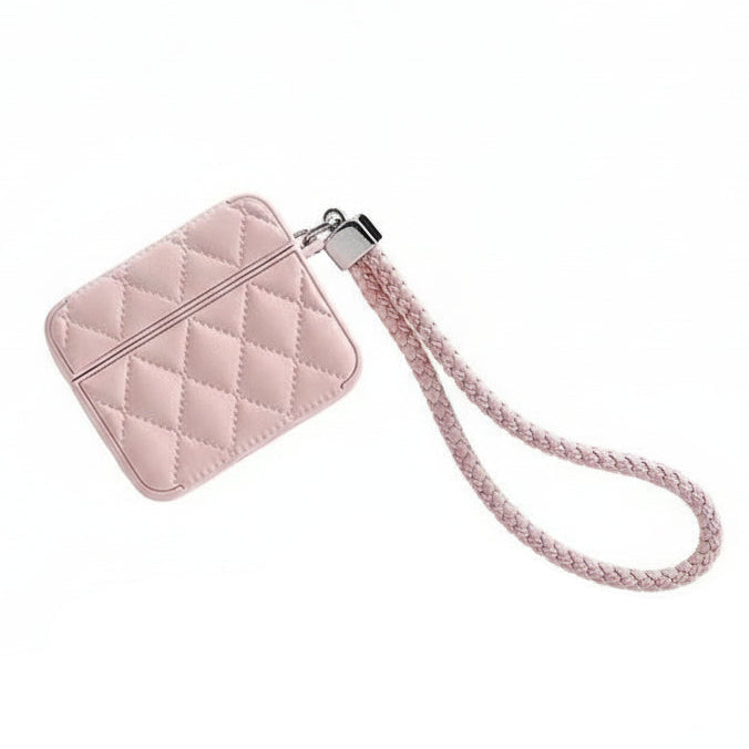 Pink Puffer Jacket AirPods Case - Soft Down Jacket Design with Hand Strap