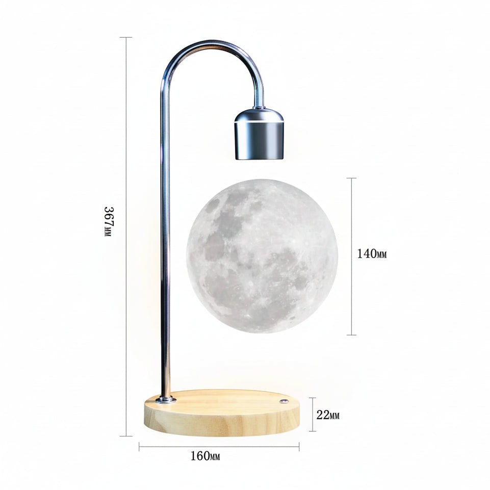 Magnetic Levitating Moon Lamp with Wireless Charging