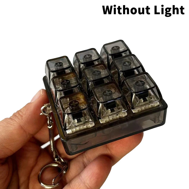 LED Mechanical Keyboard Stress Relief Keychain Anti-Stress