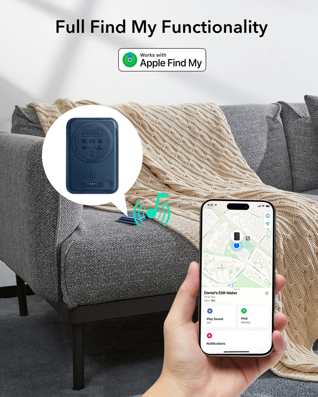 ESR Geo Wallet Boost (HaloLock) MagSafe with Find My