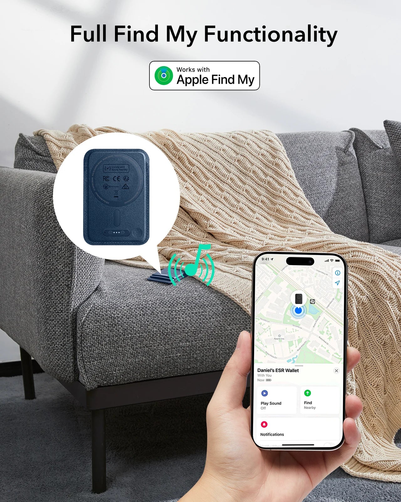 ESR Geo Wallet Boost (HaloLock) MagSafe with Find My