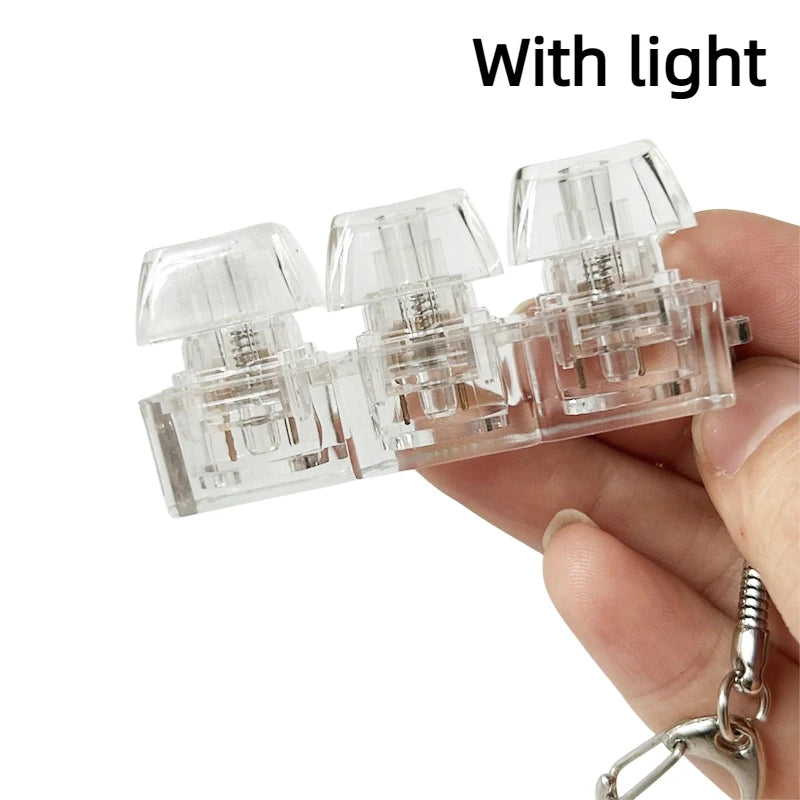 LED Mechanical Keyboard Stress Relief Keychain Anti-Stress
